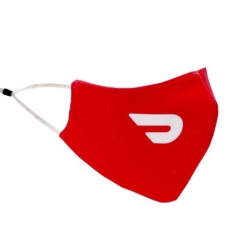 Official DoorDash Face Mask Red Logo Dasher Driver Delivery